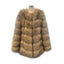 Women's Faux Raccoon Patchwork Synthetic Fur Overcoat