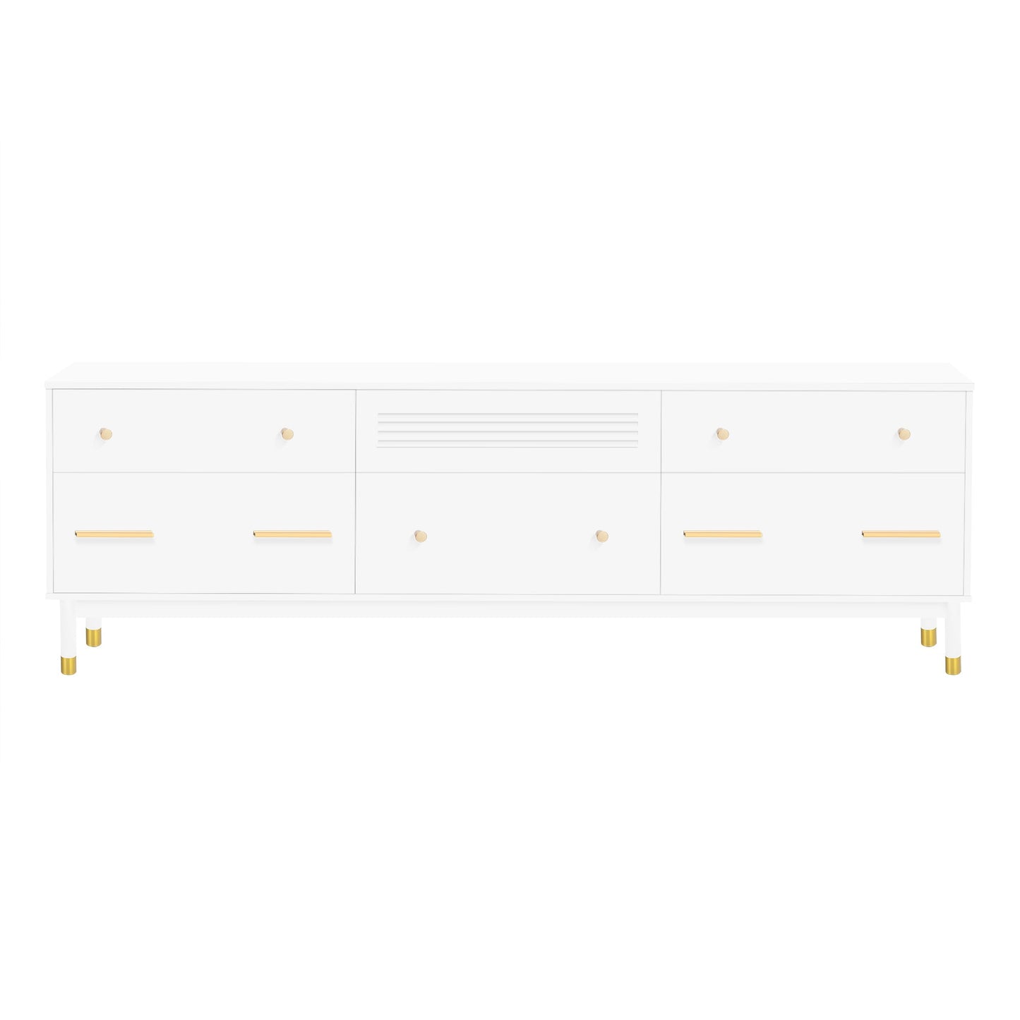 U-Can TV Stand for 75+ Inch TV Entertainment Center TV Media Console Table Modern TV Stand - Korvel