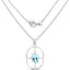 5.26 Carat Genuine Swiss Blue Topaz Pendant in Sterling Silver