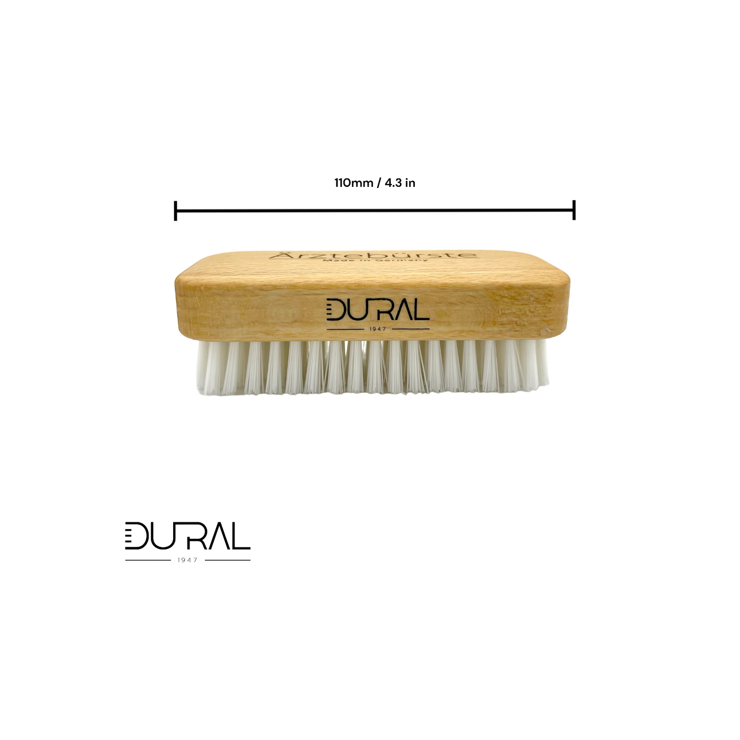 Brosse à mains et ongles en bois de hêtre Dural avec poils en nylon - 7 rangées