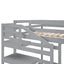 Full Size Loft Bed with Built-in Storage Staircase and Hanger for Clothes, Gray - Korvel