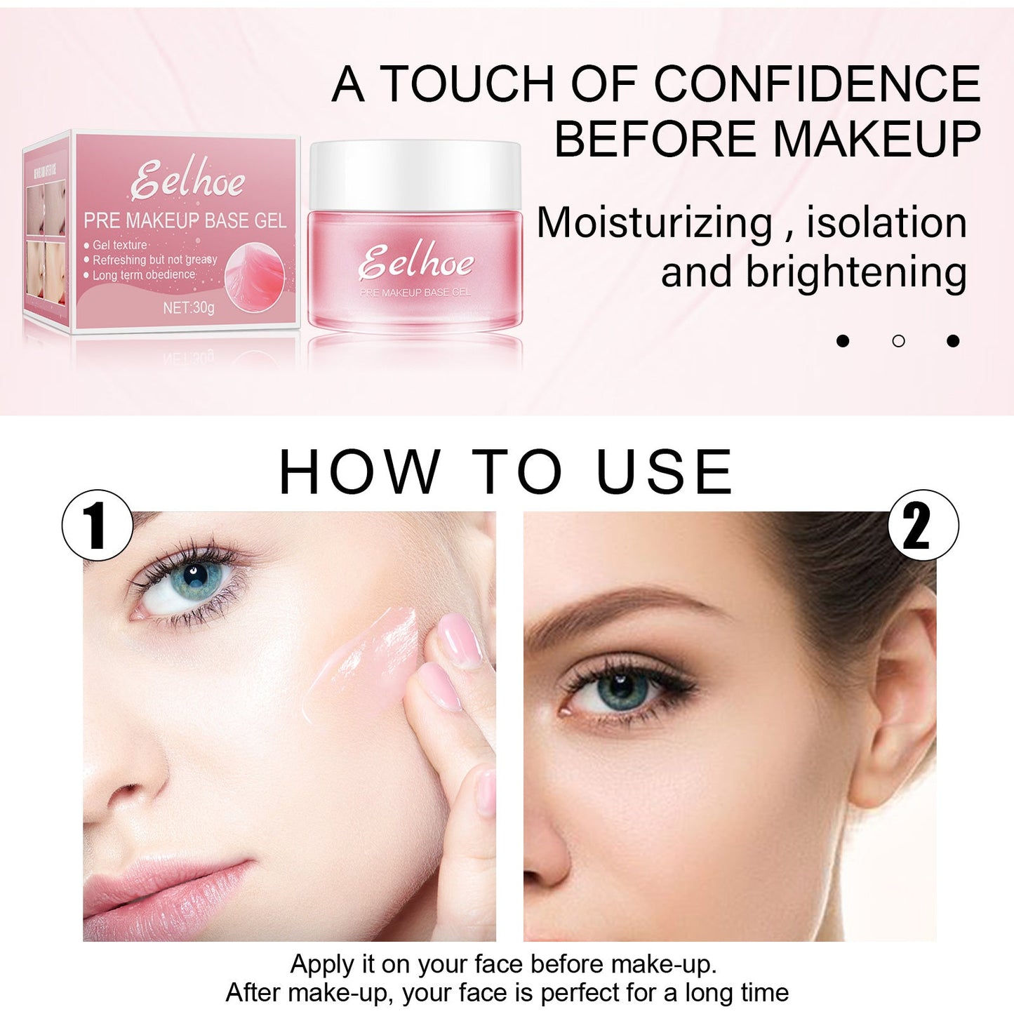Base Gel For Makeup, Pre-makeup Moisturizing And Firming Skin Isolation Base Concealer Cream - Korvel