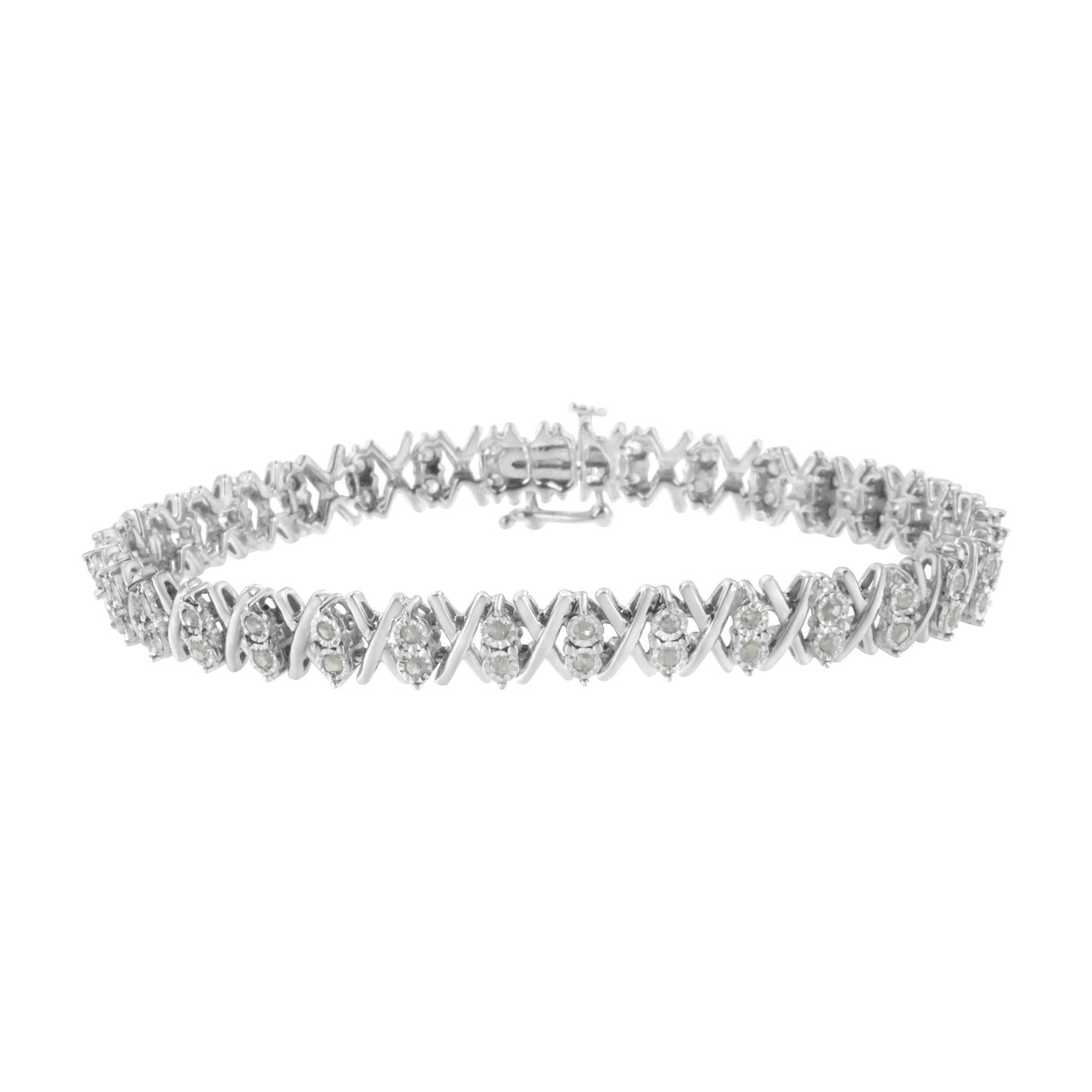 Pulsera de Tenis X-Link con Diamantes en Plata Esterlina .925