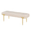 48'' Modern Ottoman Bench Velvet Bench Upholstered Footrest With Gold Metal Legs And Padded Seat For Bedroom Living Room - Korvel