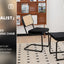 Dining Chairs Set of 2 velvet wicker side decorative chairs, black painted legs, modern medieval Bruell designed chairs, - Korvel