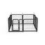 8-panel dog fence, 24 inch small dog pet fence, portable indoor pet game fence. Black, 22.2 inches wide x 23.6 inches high. - Korvel