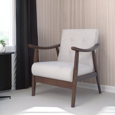 Elegant One-Seater Sofa in Beige