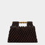 Hollow-out Bamboo-Section Handle Handwoven Small Square Bag