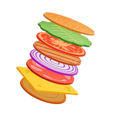 Burger Coaster Set - 8 Piece Insulation Pads