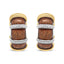 18K Gold Flash Plated Sterling Silver Huggie Hoop Earrings with Diamonds