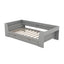 Elegant Twin Size Daybed with Shelves and Charging Station - Gray