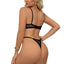 Ensemble de lingerie en dentelle transparente élégante pour femmes