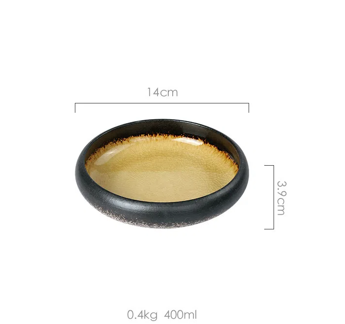 Creative retro ceramic plates plates dishes sushi plates tableware snack plates - Korvel