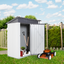 Abri de jardin en métal XWT016 - Gris et blanc 5x3x6ft