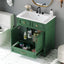 30 inch uncovered bathroom vanity with soft closed door, limited to solid wood frame bathroom storage cabinet green - Korvel