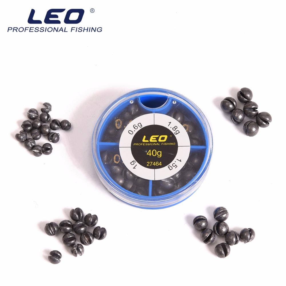 LEO 4 Sizes Mini Round Fishing Lead Weights Set Split Lead  Sinkers Weight 0.6g 1g 1.5g 1.8g - Korvel