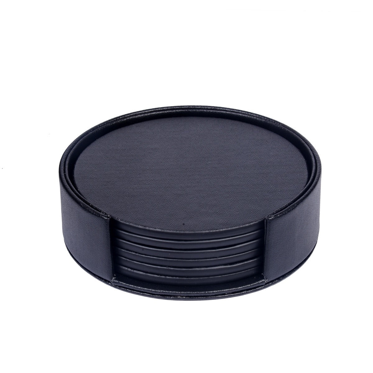 Creative PU leather coaster Exquisite insulated tea water cushion Square leather coaster - Korvel