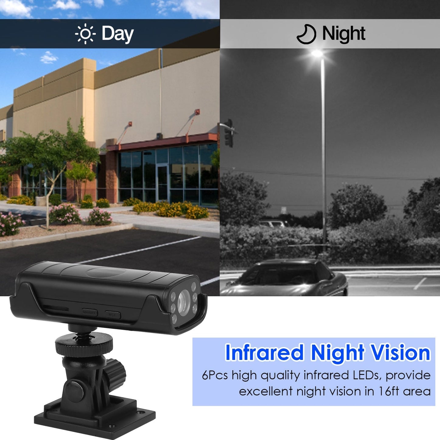 Cámara de respaldo inalámbrica con visión nocturna para vehículos