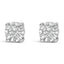Boucles d'oreilles clou en diamant lab-grown Miracle-Set en argent sterling .925