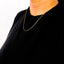Solid 10K Yellow Gold 0.5mm Slim Rope Chain Necklace - 18"