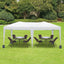10'x20 'folding canopy with 6 detachable side walls outdoor activity shelters UPF 50+terrace portable tent (white) - Korvel