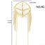New Tassel Hair Chain Bridal Headpiece for Women Rave Accessories Stage Rhinestone Geometric Head Chain Hat Jewelry Gifts - Korvel