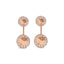 Boucles d'oreilles en diamant à double cône en or rose 14K