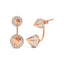 Boucles d'oreilles en diamant à double cône en or rose 14K