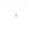 Collar de diamantes en forma de flor de oro blanco de 14 quilates