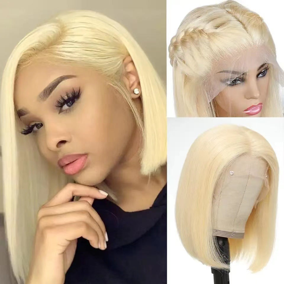 Premium European and American Short Straight Hair Wigs