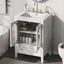 Meuble de salle de bain blanc de 24" avec lavabo et rangement