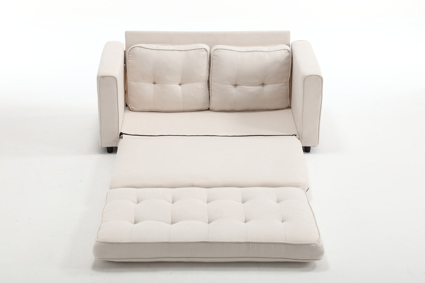 Canapé-lit futon convertible 3 plis - Gris foncé, Gris clair et Beige