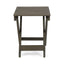 Outdoor Folding Wooden Side Table, Gray, 15"D x 22.75"W x 18.25"H - Korvel