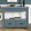 36'' Farmhouse Pine Wood Console Table Entry Sofa Table with 4 Drawers & 1 Storage Shelf ( Blue) - Korvel