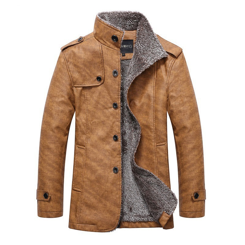 Chaqueta Bomber de Cuero de Piel de Hombre