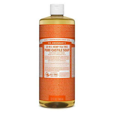 Jabón Líquido Puro de Castile Orgánico de Dr. Bronner - Árbol de Té 32 fl oz