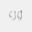 Elegant split design with high gloss pearl inlay simple titanium steel gold-plated earrings - Korvel
