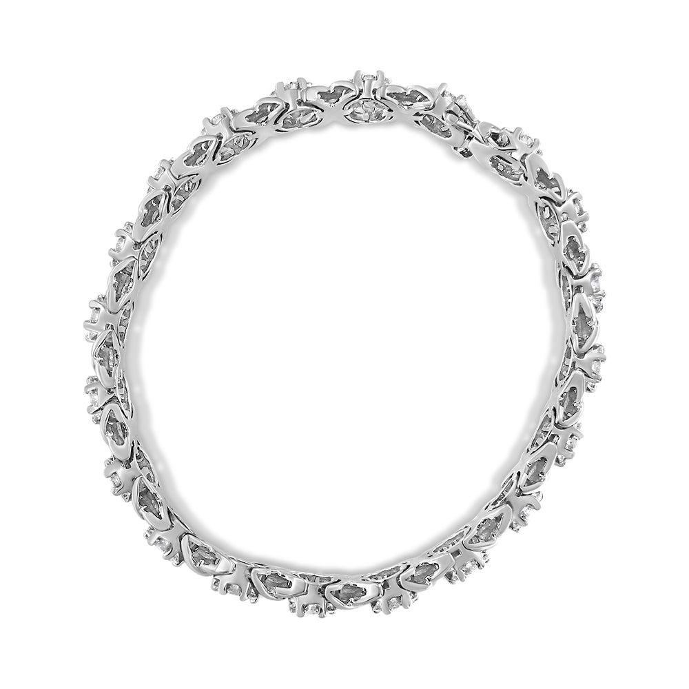 Pulsera de Tenis de Diamantes en Oro Blanco de 14K