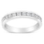 Anillo de boda de diamante redondo certificado IGI de 1/2 Cttw en oro blanco de 18K - Talla 7