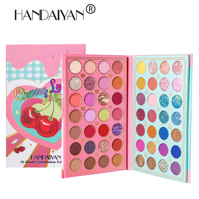 Paleta de Sombras HANDAIYAN de 56 Colores - Acabado Perlescente y Mate