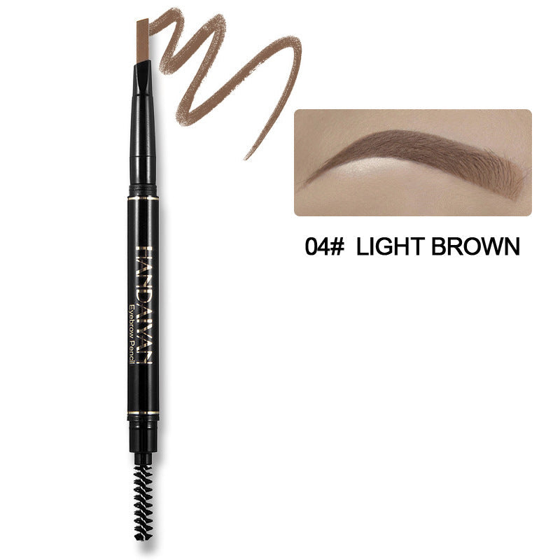 HANDAIYAN 5 Colors Automatic Rotating Eyebrow Pencil Double-ended Waterproof Triangle Eyebrow Pencil - Korvel