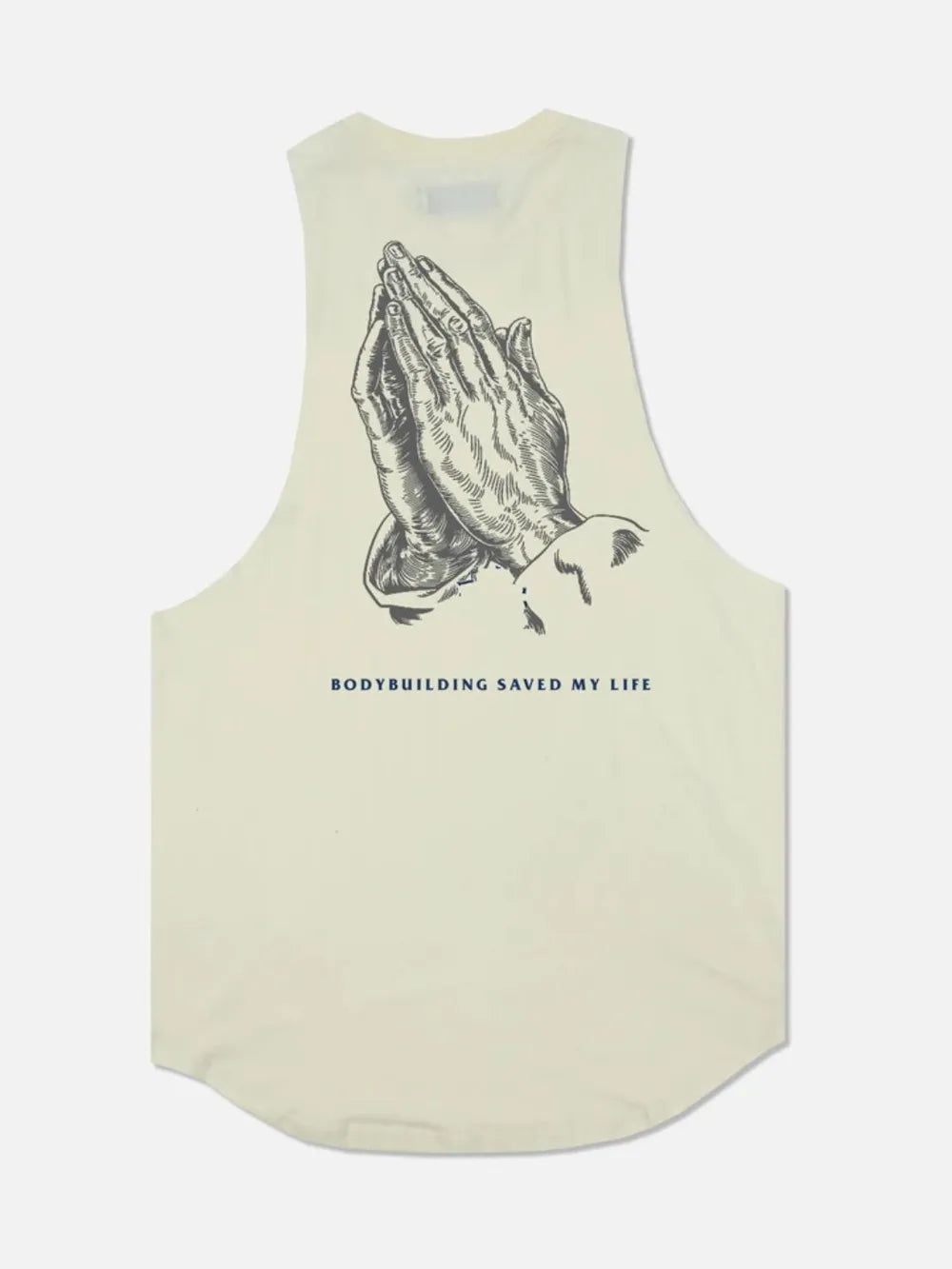 Camiseta sin mangas gráfica de cuello redondo para hombre