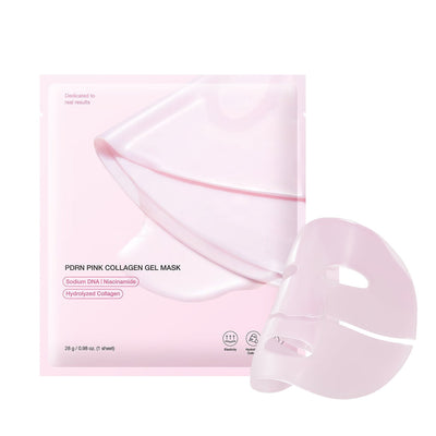 PDRN PINK COLLAGEN GEL MASK Pink Collagen facial mask Jelly Split facial mask - Korvel