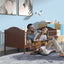 Cama Clásica Convertible de Madera 2 en 1 para Niños Pequeños - Marrón