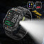 YK03 smartwatch Bluetooth call flashlight sports waterproof heart rate blood oxygen health monitoring - Korvel