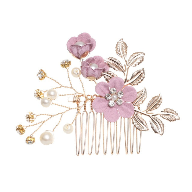 Peignes à cheveux en fleurs bleues de luxe pour les mariages et les occasions spéciales
