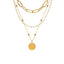 Synthetic Pearl Titanium Steel Three-Layered Necklace - Korvel