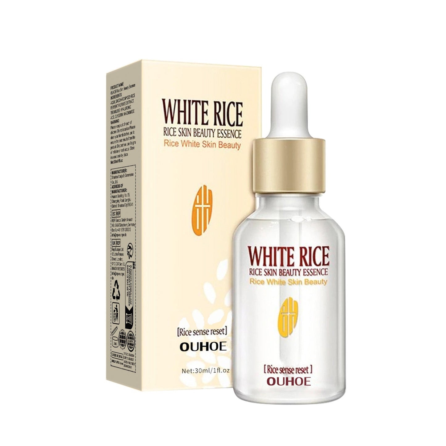 Rice Anti Wrinkle Essence, Repairs Skin Moisturizes Firms Whitens Essence - Korvel
