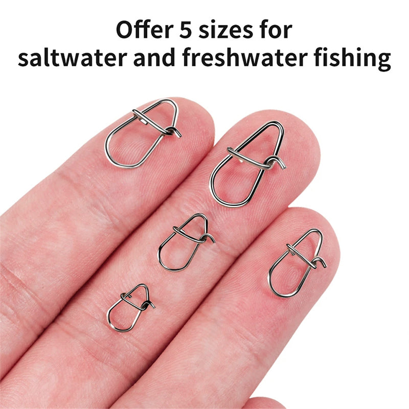 100PCS Premium Swiveles de Pesca de Acero Inoxidable