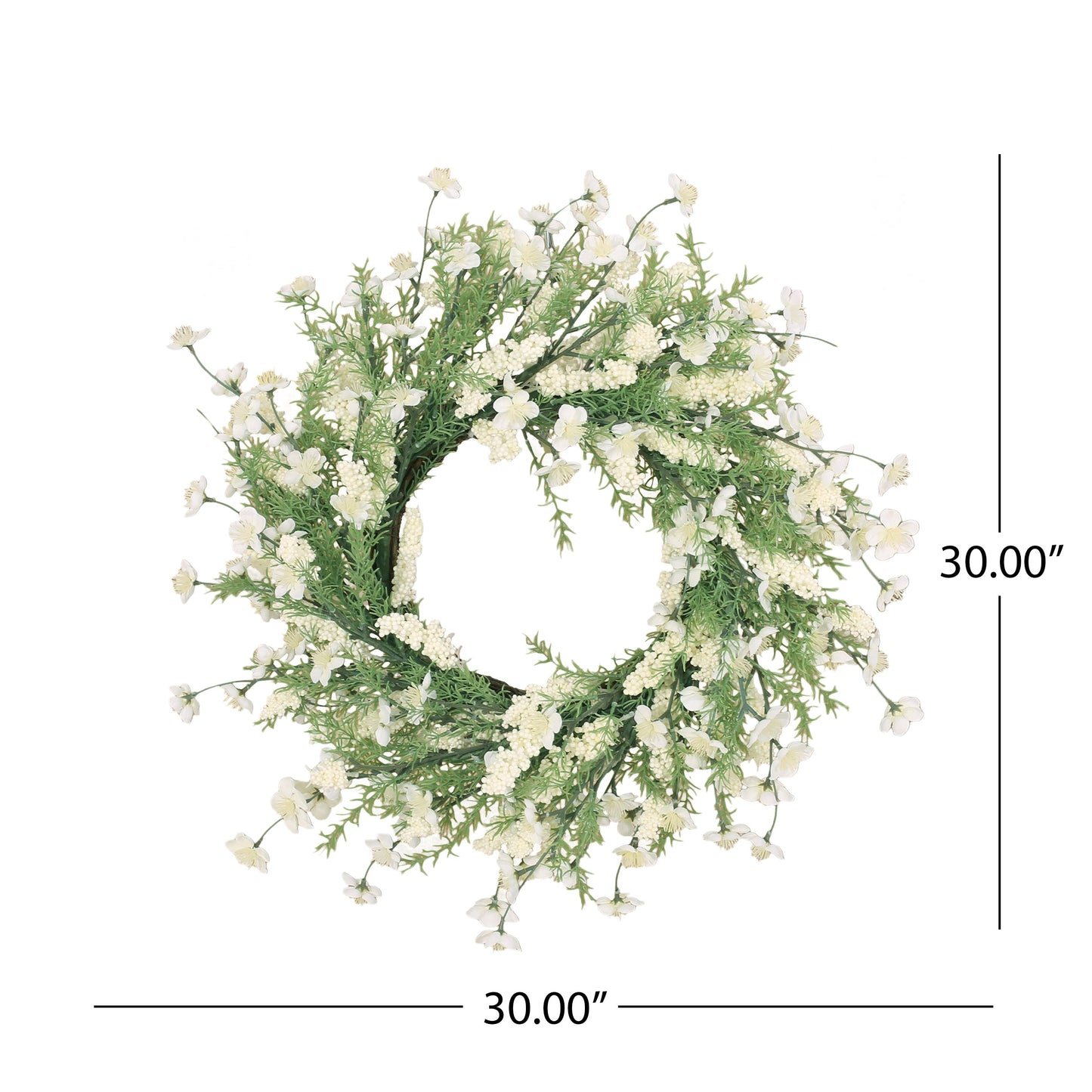 Couronne de fleurs de prunier de 30"